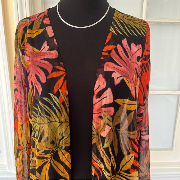 Kendall + Kylie swim cover up tropical leaf print XL - Picture 10 of 15